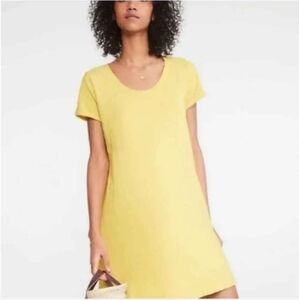 NWT Lou & Gray For The LOFT Yellow Mini T-shirt  Dress ~sz S
